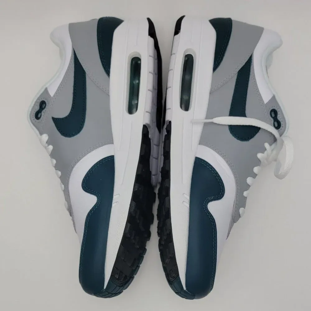 Nike Air MAX 1 LV8 White Dark Teal Green Shoes Sneakers Men's 9.5 DH4059-101 11W